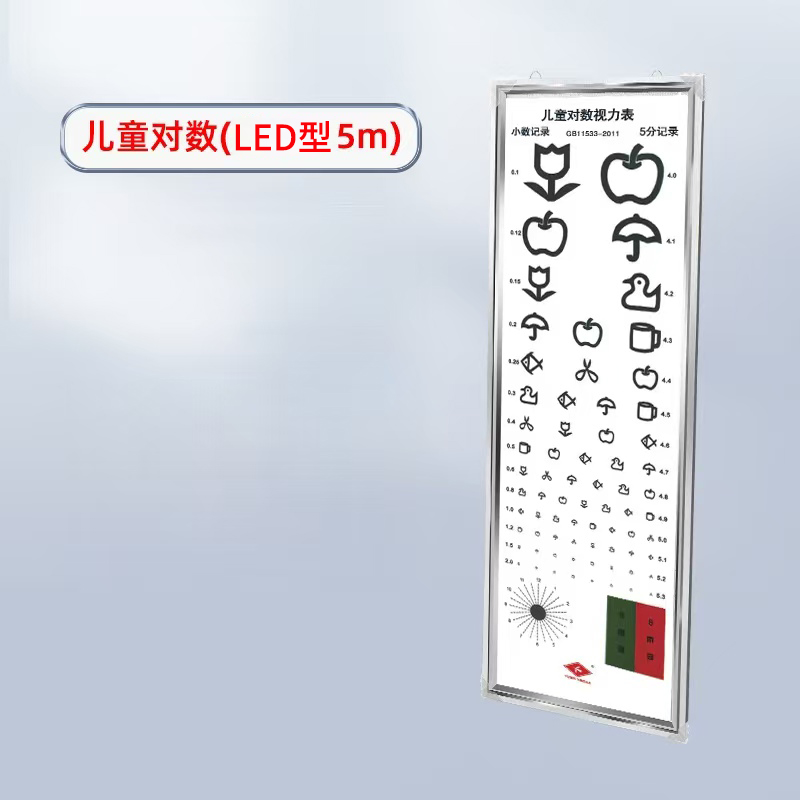 視力表燈箱 標準對數(LED型5m、2.5m）輕薄款