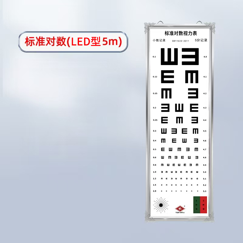 視力表燈箱 標準對數(LED型5m、2.5m）輕薄款