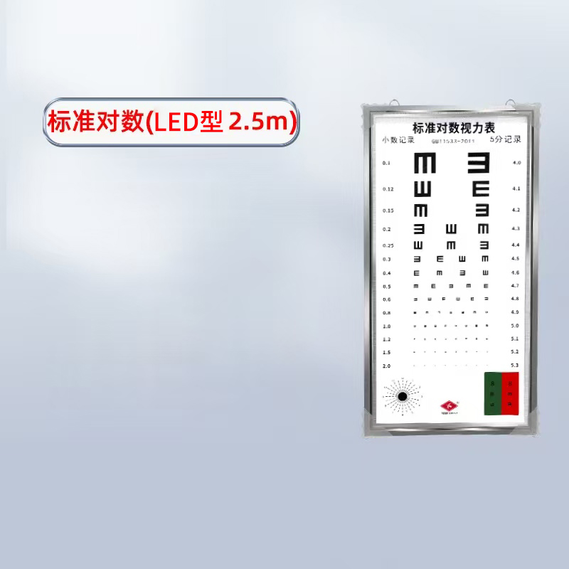 視力表燈箱 標準對數(LED型5m、2.5m）輕薄款