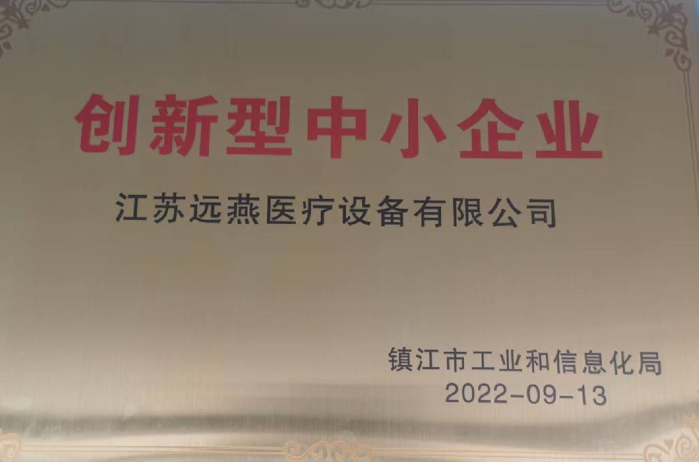 遠(yuǎn)燕醫(yī)療榮獲創(chuàng)新型中小企業(yè)稱號(hào)